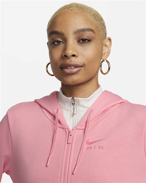 nike fleece-hoodie mit durchgehendem reißverschluss für damen